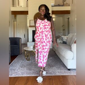 Scoop Satin Midi Slip Dress